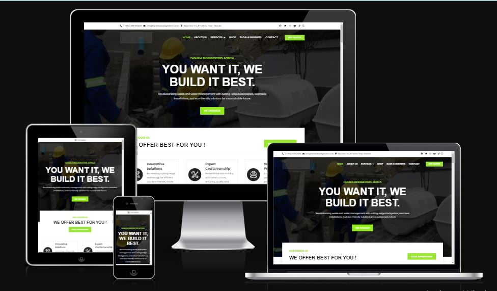 Fanaka Biodigesters Africa mockup